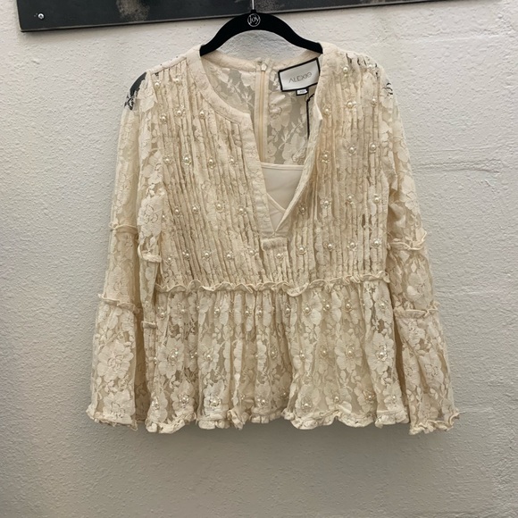 Alexis Tanisa Top in Beaded Ivory Lace - Picture 5 of 5